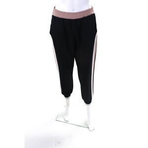 Zara Womens High Rise Pull On Harem Pants Black Pink Size Medium